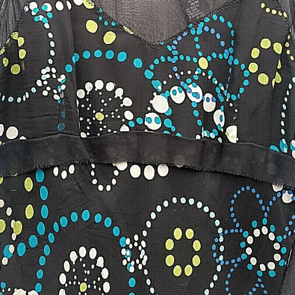 Black Sleeveless Floral Top Medium - Picture 4 of 8